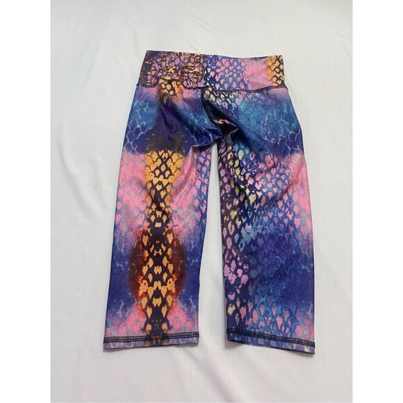 Teeki Snake Print Mermaid Goddess Cropped Leggings Size Small - Picture 8 of 8
